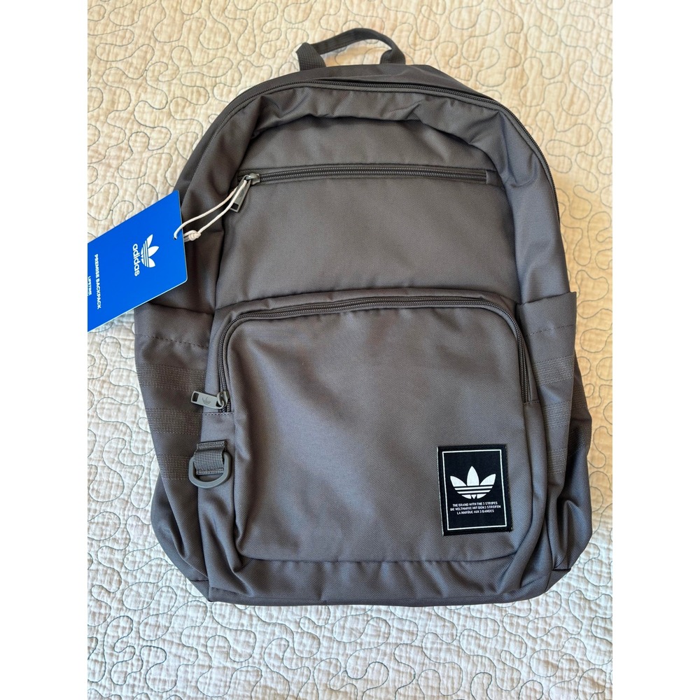 Adidas Premise Backpack Grey Tech Friendly 16 Inch Laptop Bag Trefoil Logo